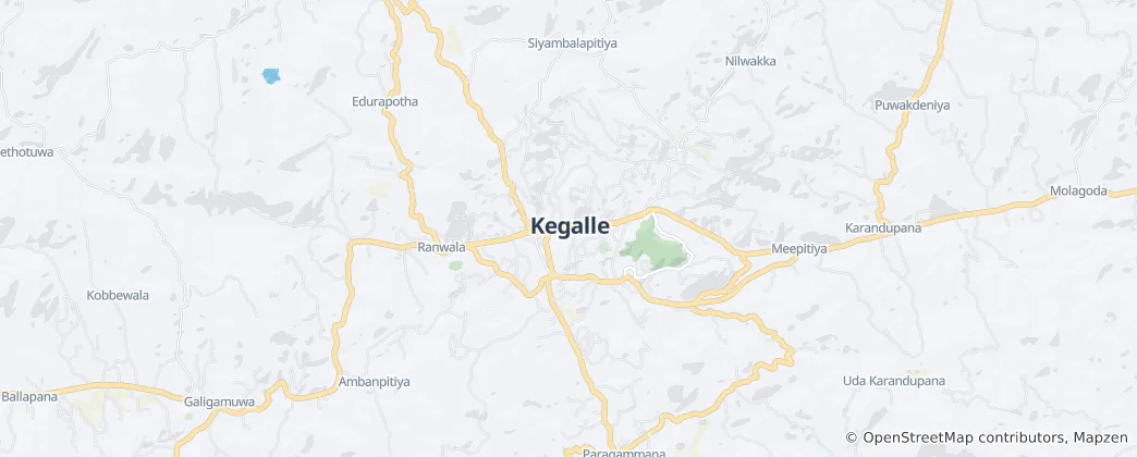 Kegalle 지도