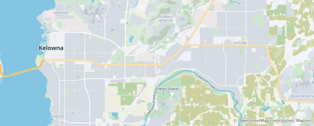 Mapa Kelowna