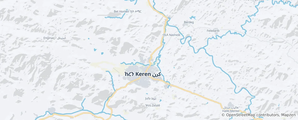 Map of Keren