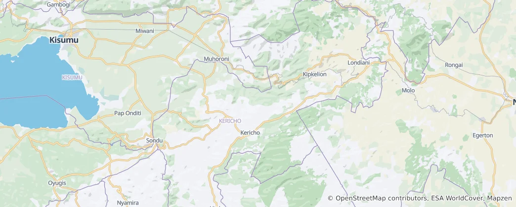 Map of Kericho County