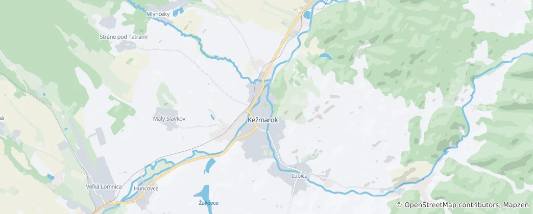 Map of Kežmarok