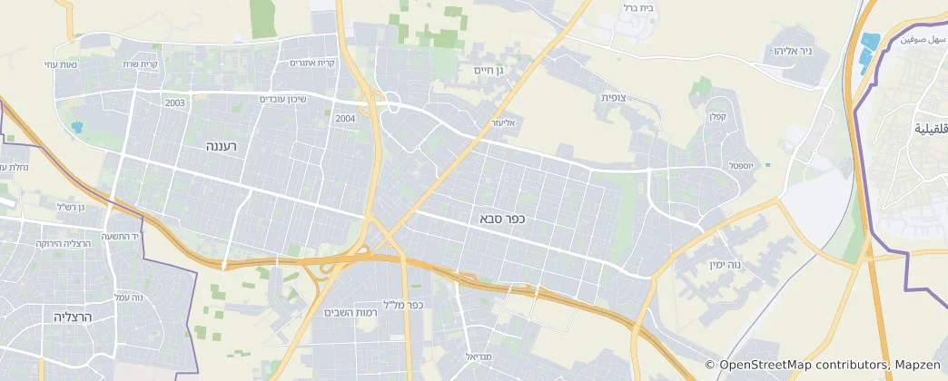Kaart van Kefar Sava