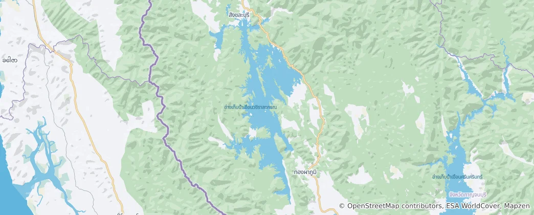 Mapa Khao Laem National Park
