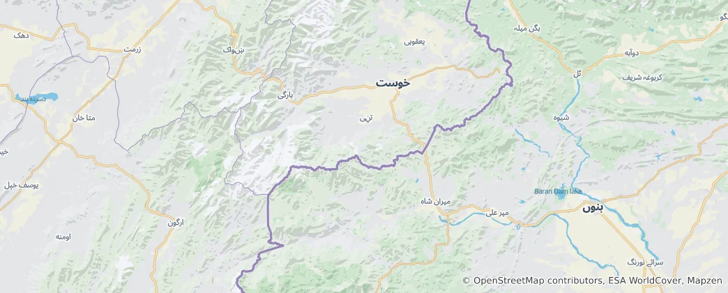 Map of Khost Province