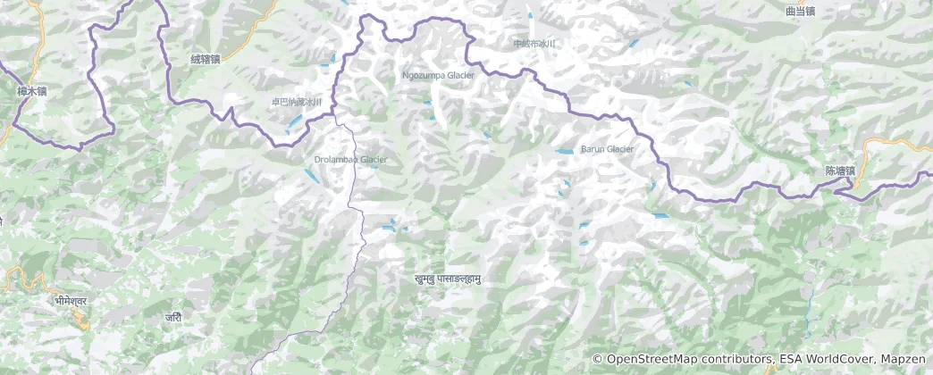 Mapa Khumbu Pasanglhamu