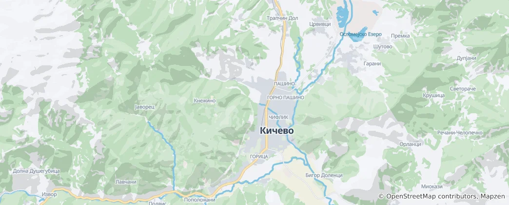 Map of Kichevo