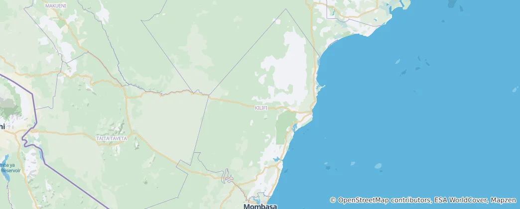 Map of Kilifi County