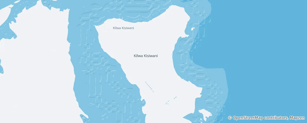 Kaart van Kilwa Kisiwani