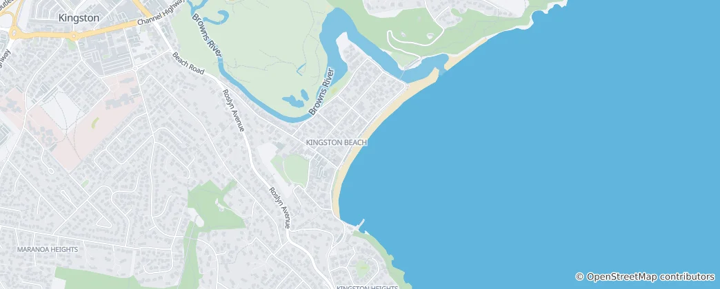 Map of Kingston Beach