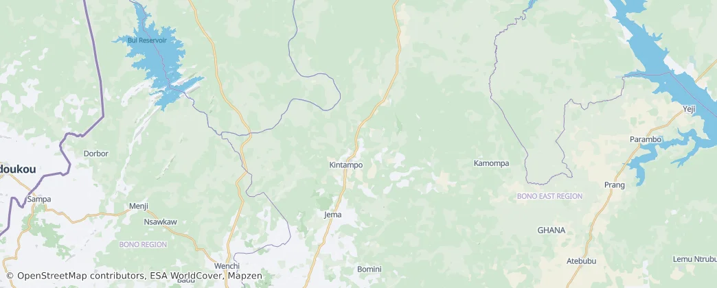 Kintampo North Municipal Assembly — Map