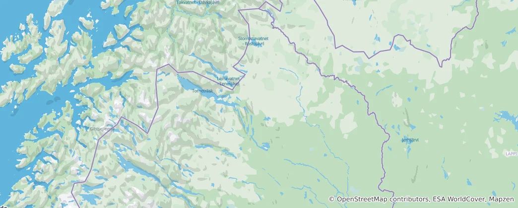 Map of Kiruna Municipality