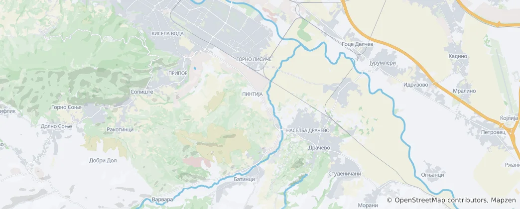Mappa di Kisela Voda