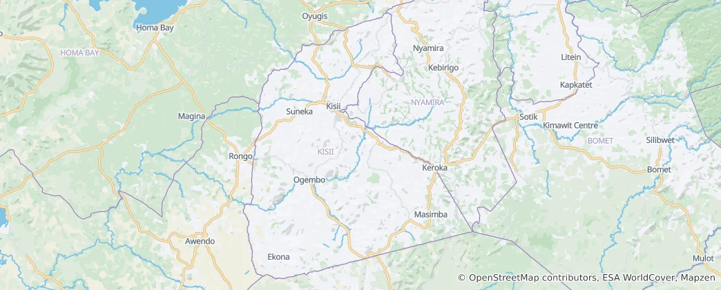Map of Kisii County