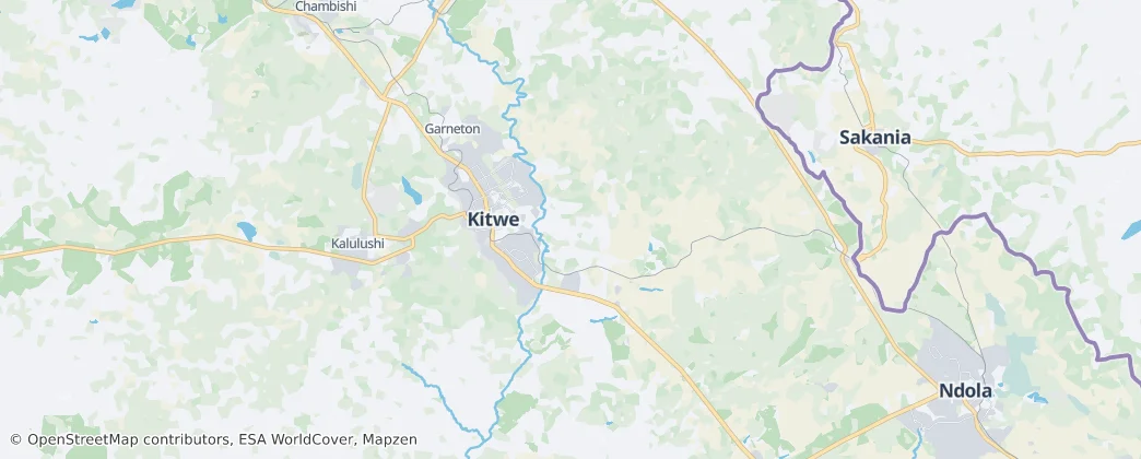 Kitwe District — Map