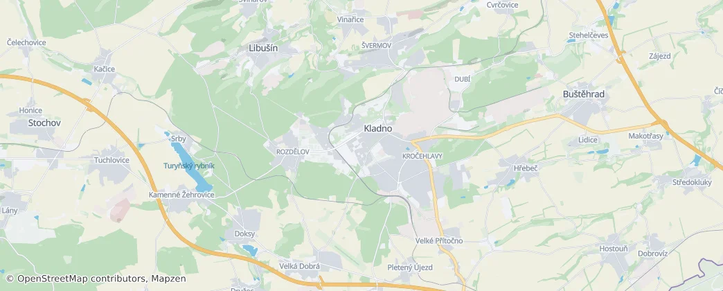 Kladno — Mapa