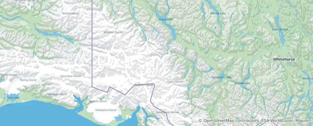 Mapa Národní park Kluane