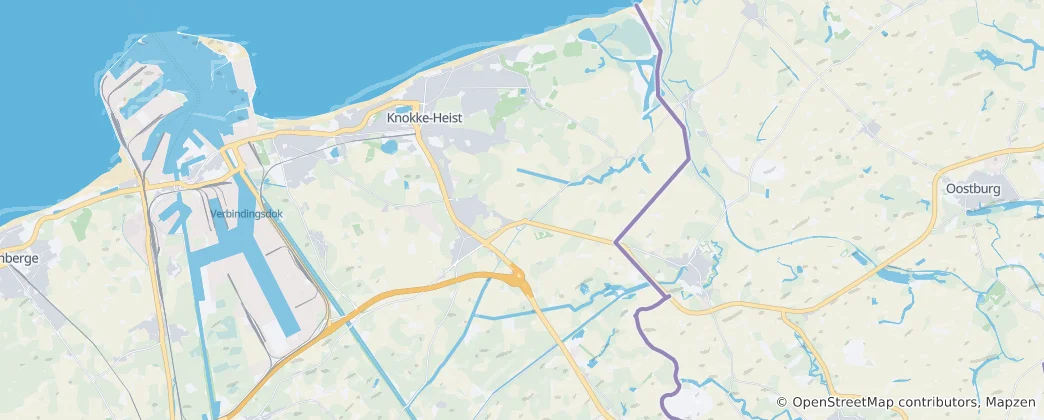 Kaart van Knokke-Heist