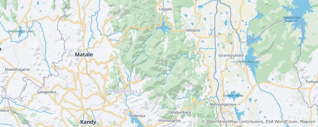 Térkép: Knuckles Conservation Forest