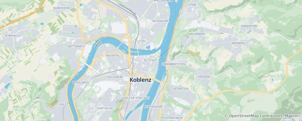 Mapa Koblenz