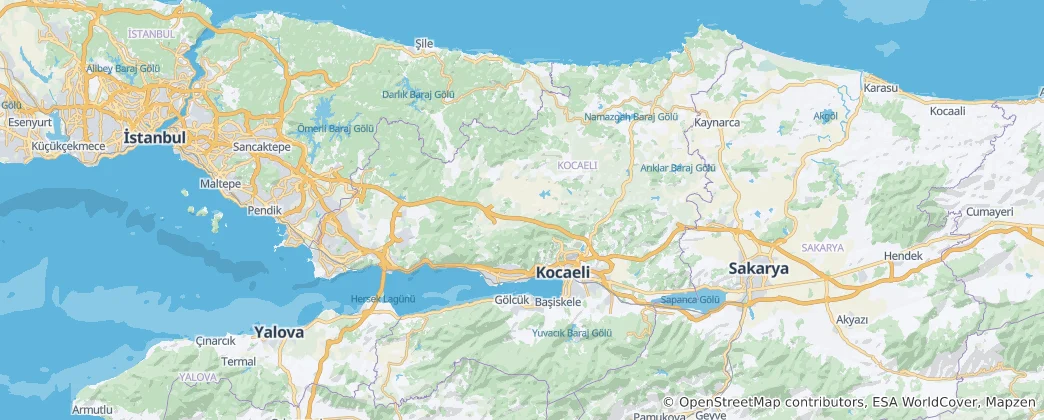 Karte von Kocaeli