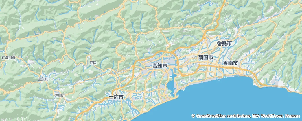 Mapa Kōchi
