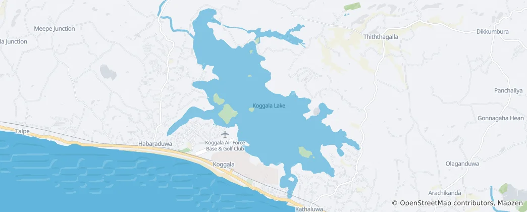 Mappa di Koggala Lake