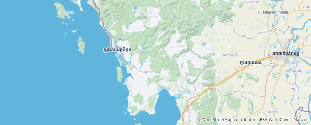 Map of Koh Kong Province