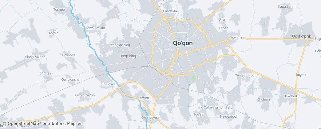 Kokand city — Map