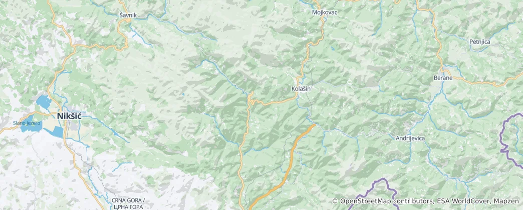 Map of Kolašin Municipality