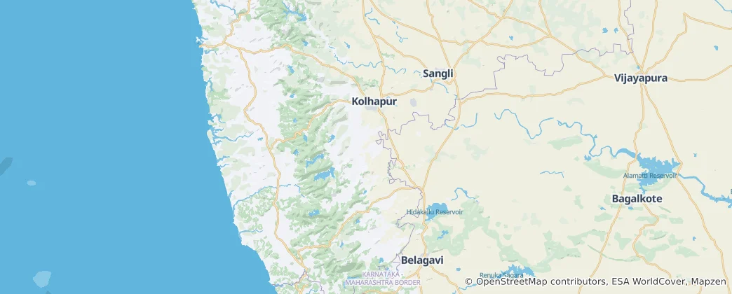 Mappa di Distretto di Kolhapur