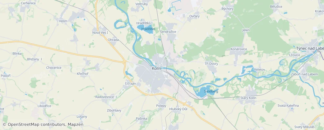 Kolín — Map