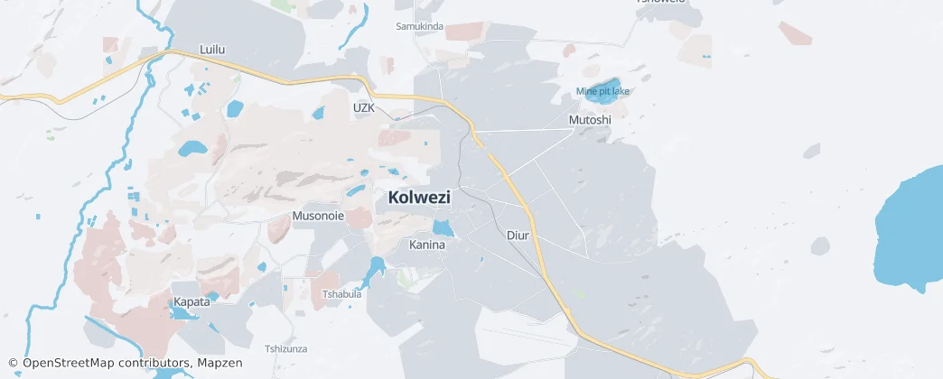 Kolwezi — Karte