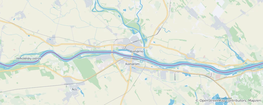 Map of Komárno