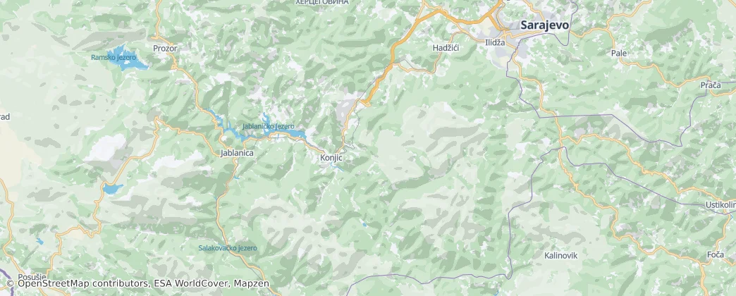 Konjic — Harita
