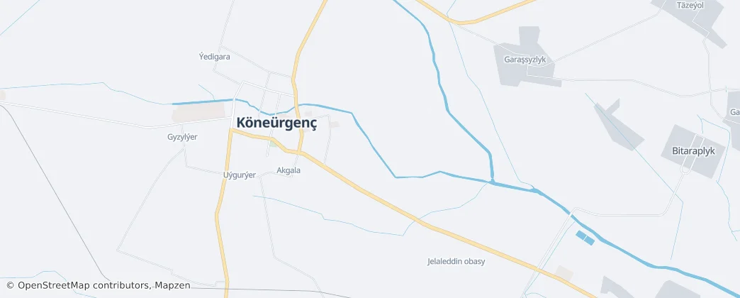 Kunya-Urgench — Mappa