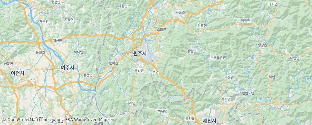 Wonju-si — Karte