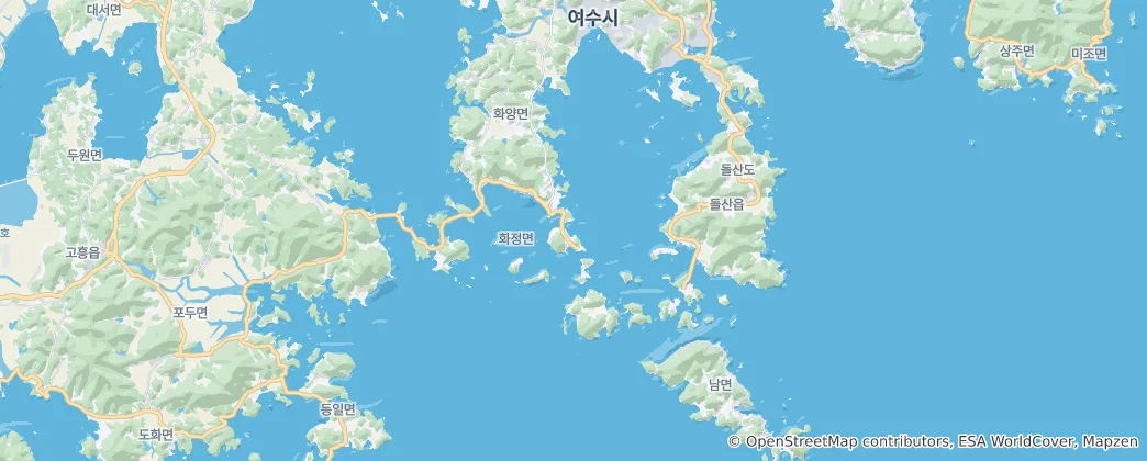 Map of Yeosu-si