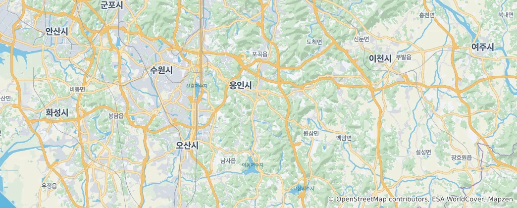 Map of Yongin-si