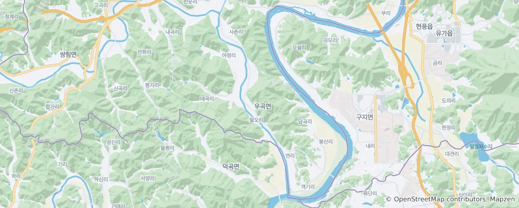 Map of Ugok-myeon
