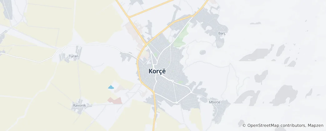 Map of Korçë
