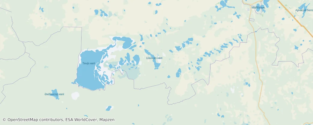Korgalzhyn District — Map