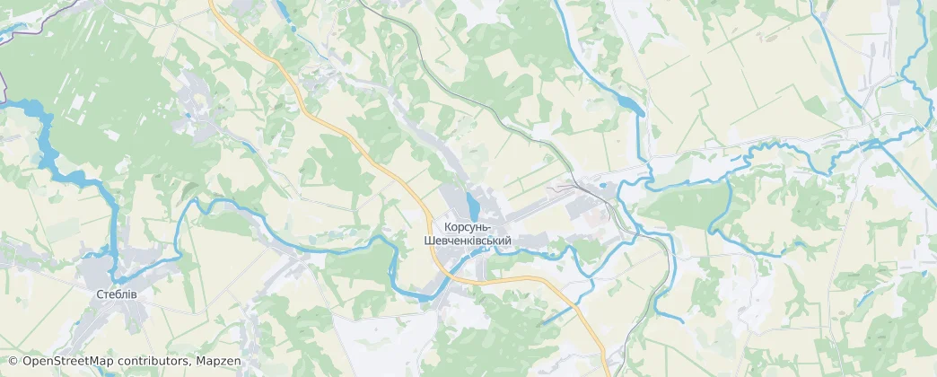 Korsun-Shevchenkivskyi — Mapa