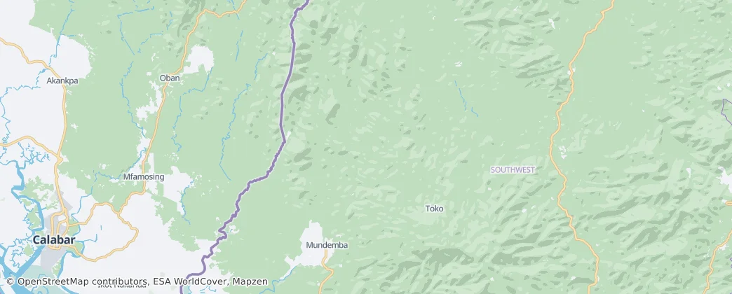 Korup National Park — Map