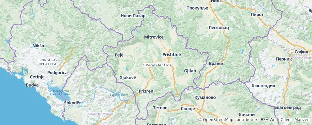 Map of Kosovo