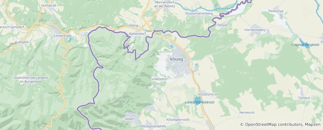 Mappa di Kőszeg