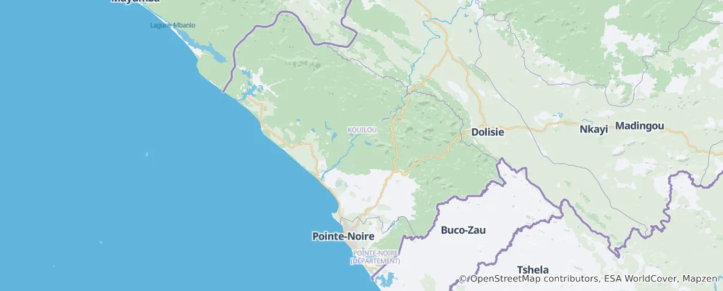 Map of Kouilou Department