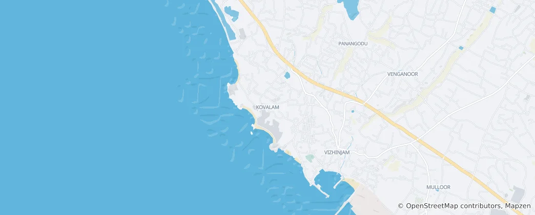 Mappa di Kovalam