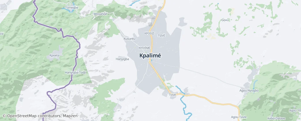 Kpalimé — Kaart