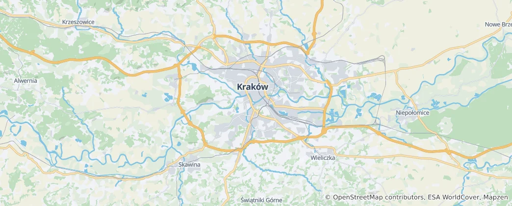 Map of Krakow