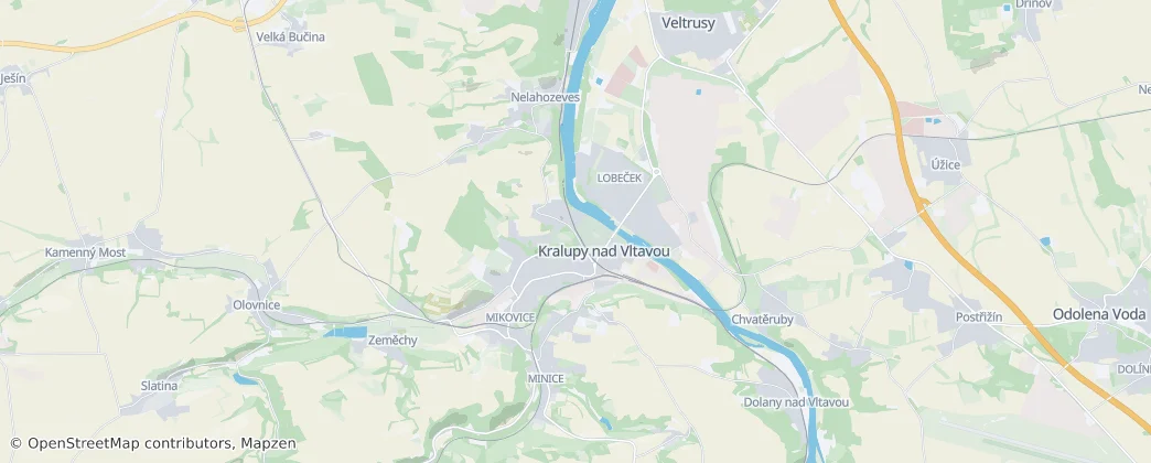 Kralupy nad Vltavou — Mapa